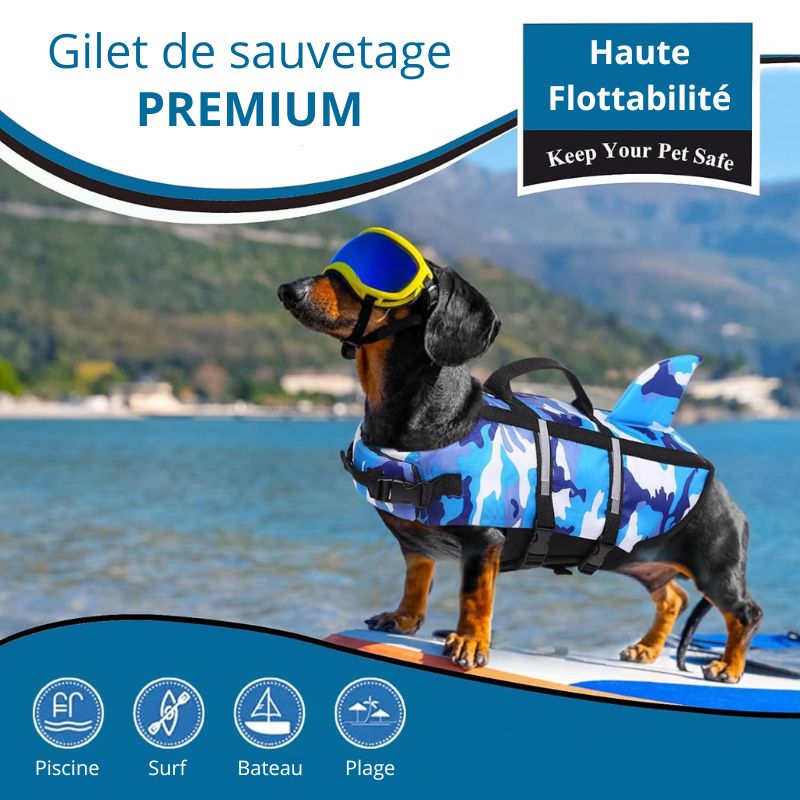 Gilet Flottant Chien Aileron