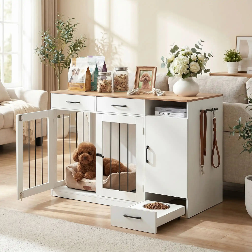 Cage meuble chien - BoisToutou™
