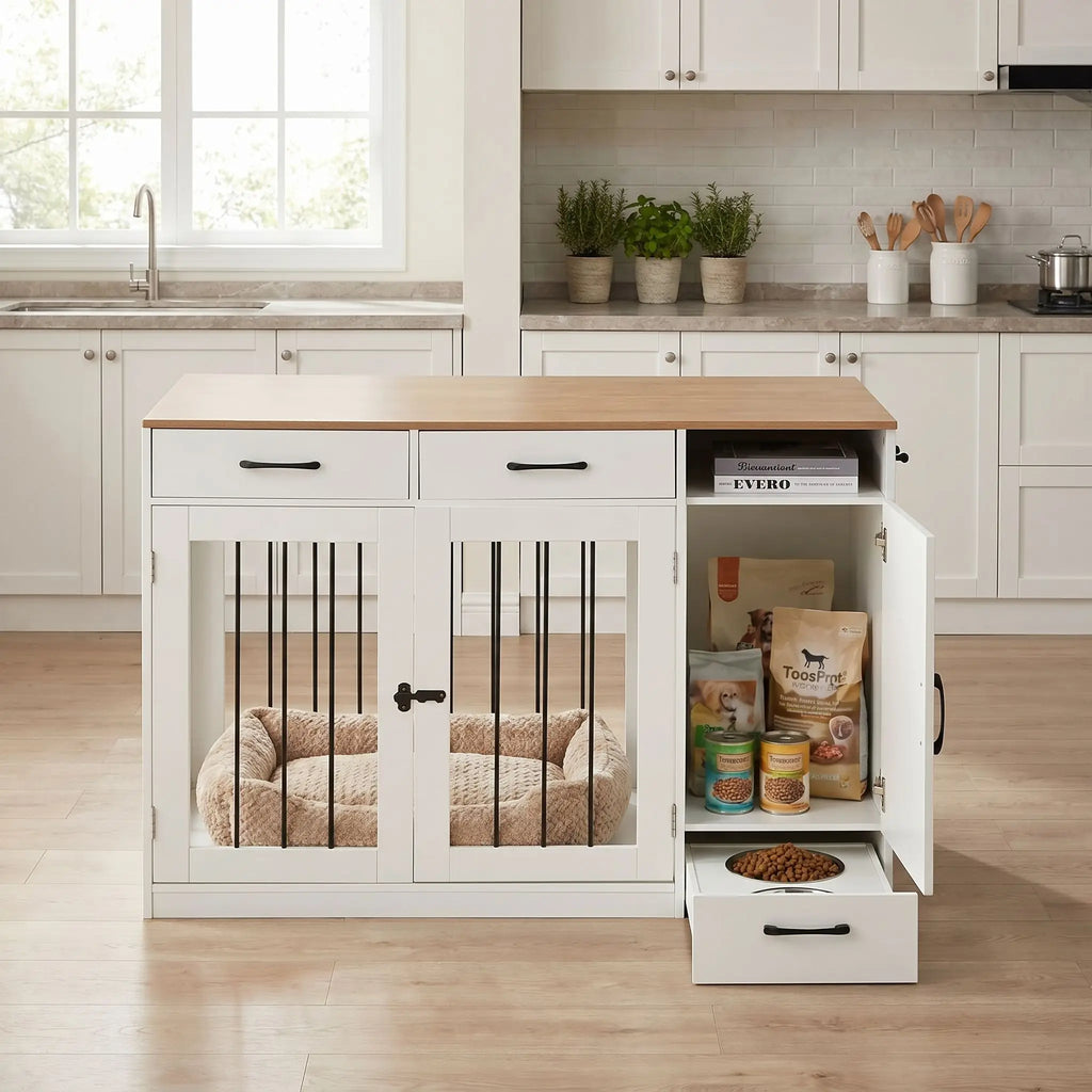 Cage meuble chien - BoisToutou™