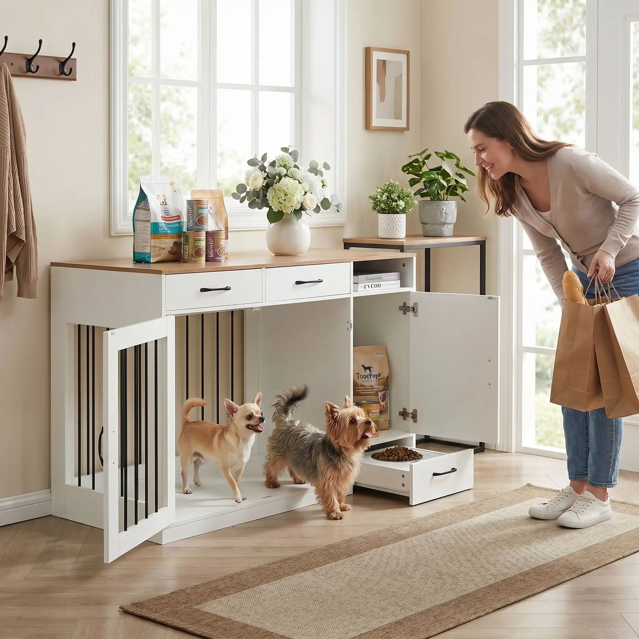 Cage meuble chien - BoisToutou™