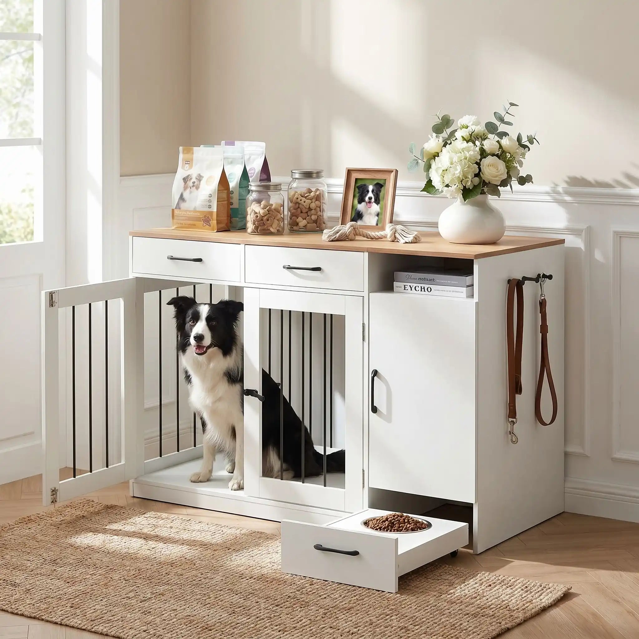 Cage meuble chien - BoisToutou™