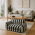 Canapé-chien-orthopédique-lavable-déhoussable antidérapant noir et blanc avec matelas à mémoire de forme avec coussin épais 100% coton haute densité et antidérapant