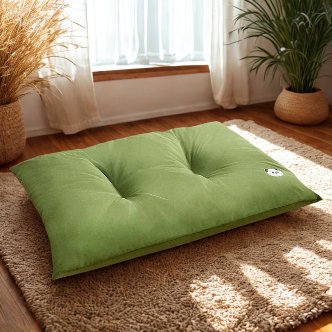Coussin-imperméable-pour-chien-vert-cuir PU-tissu oxford rembourrage 00% coton PP qui ne retient pas les poils-hygiène facile-polyvalent pour panier-caisse de transport-cage-niche-chenil pour chien de petite à moyenne taille