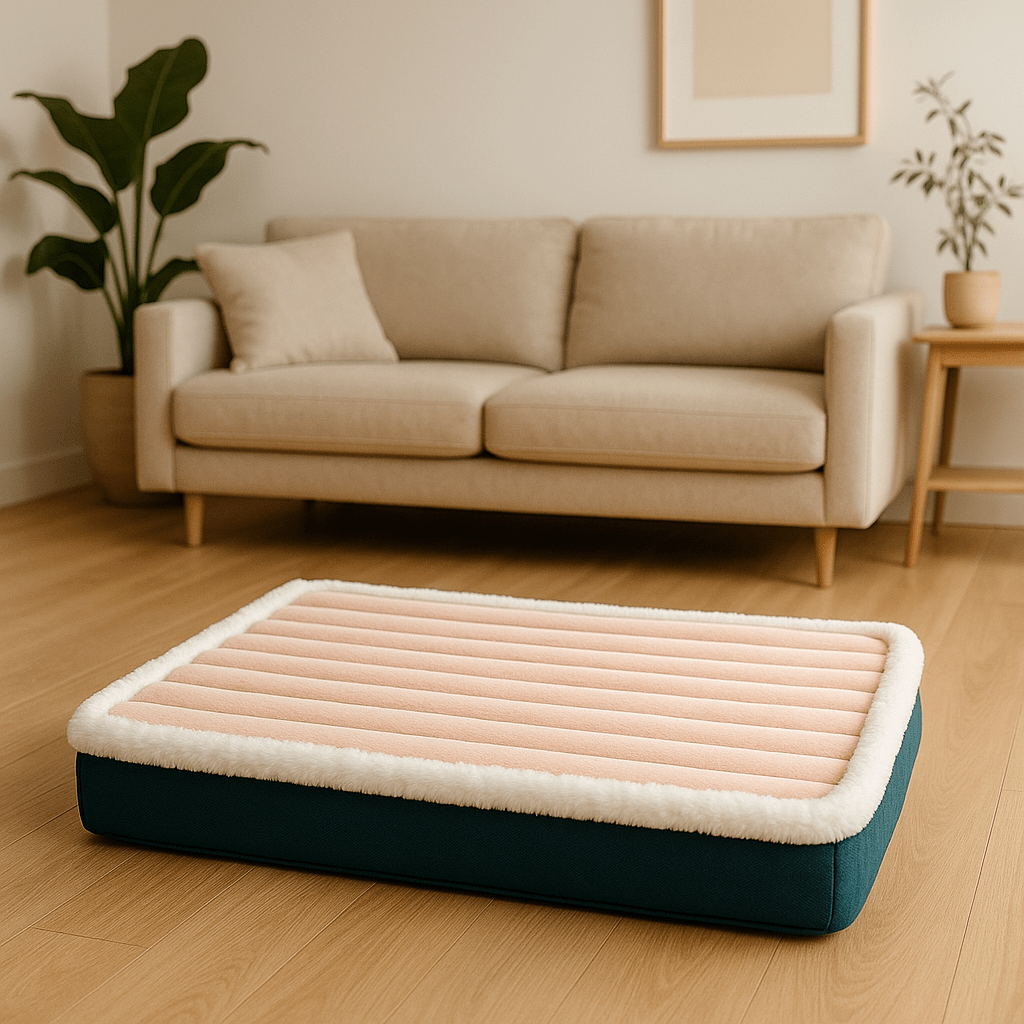 Coussin-orthopédique-pour-chien-imperméable-rose-déhoussable et lavable en machine-antidérapant pour chien de petite à moyenne taille 