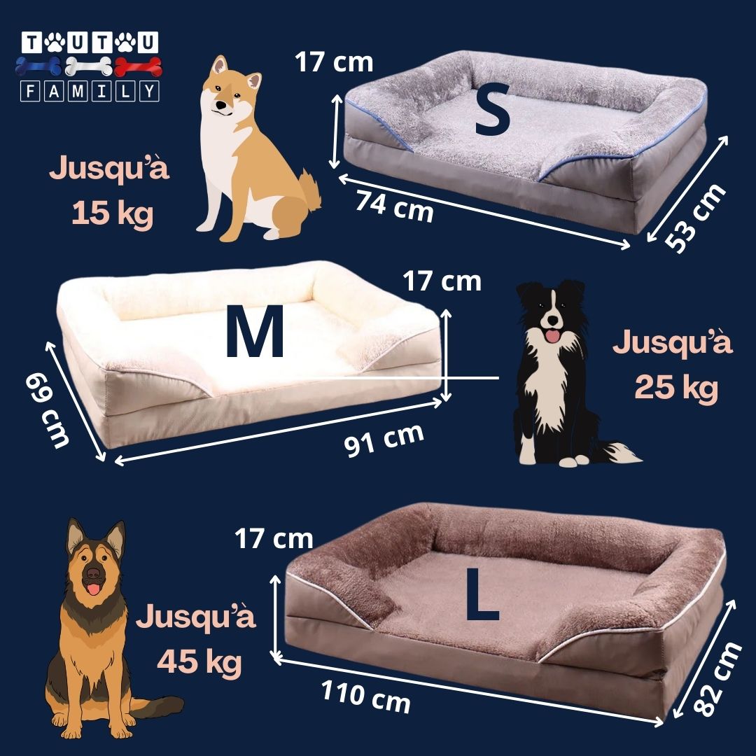 Grand panier pour chien - OrthopédiqueToutou™