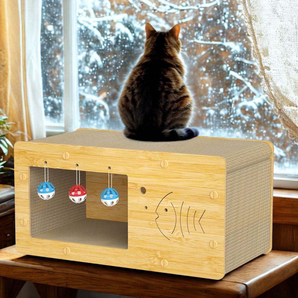 Griffoir pour chat cabane