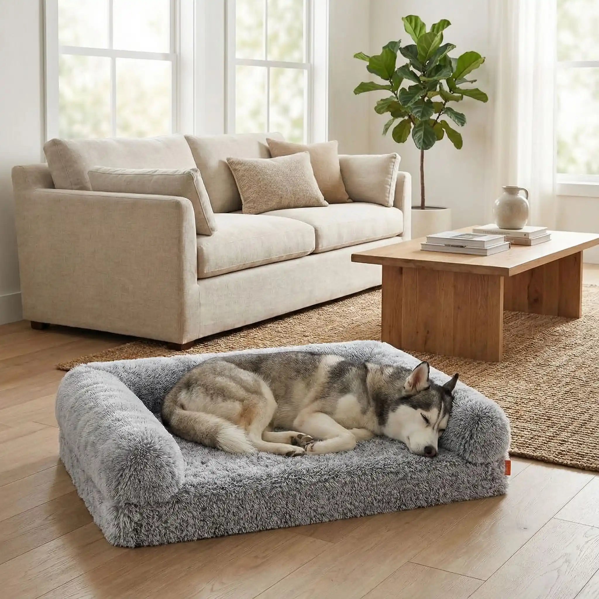 Lit canapé orthopédique pour chien - DehoussableToutou™