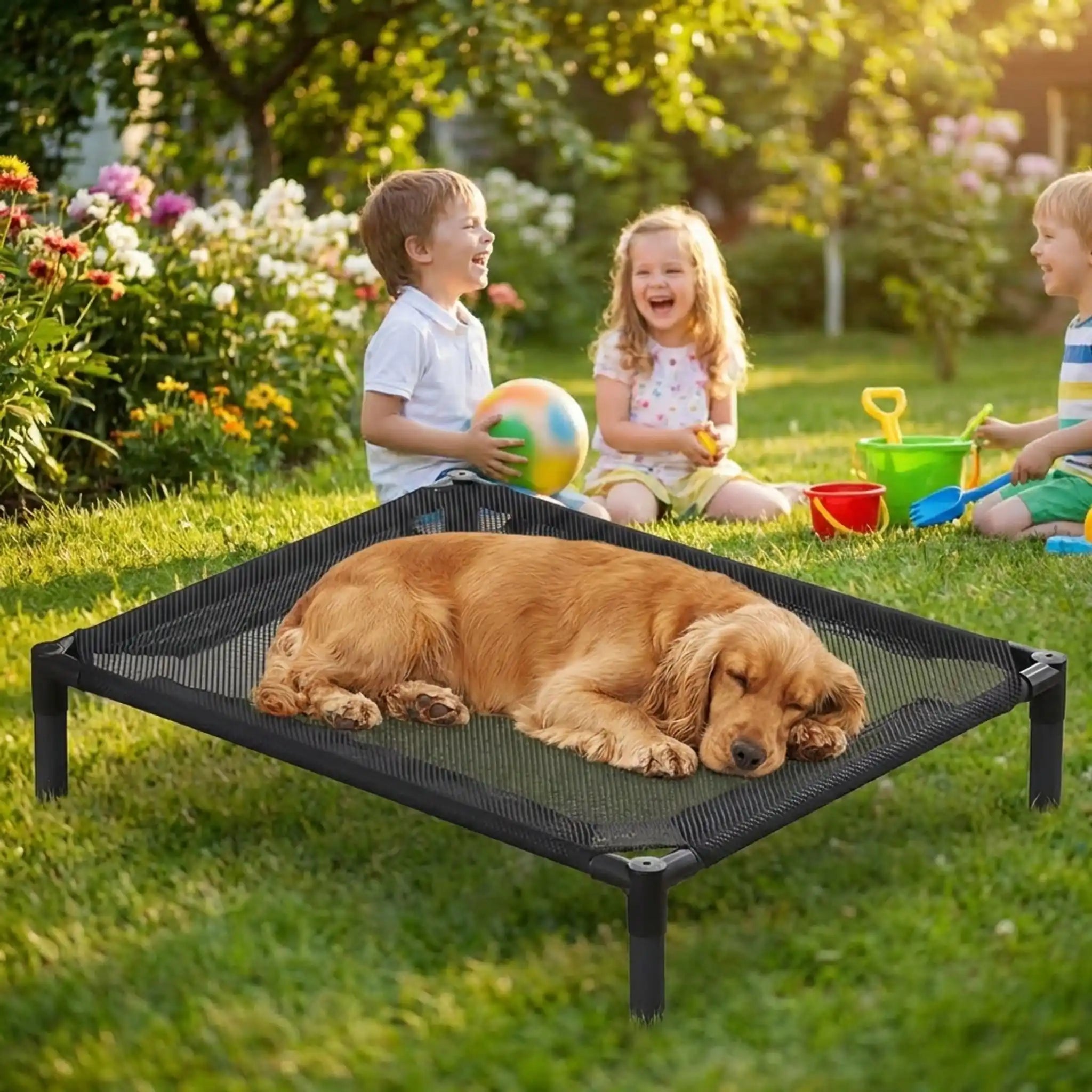 Lit de camp pour chiens - SurélevéToutou™