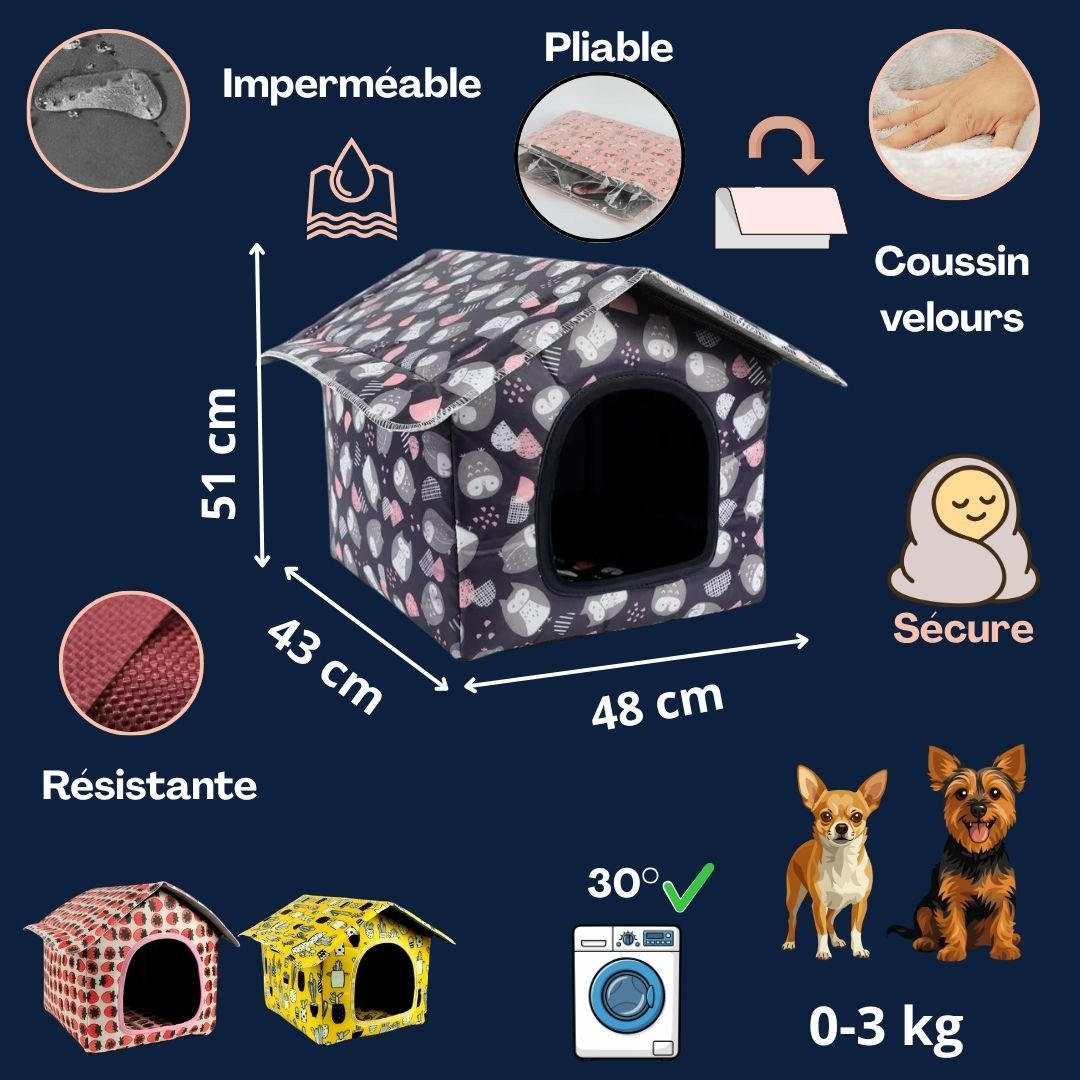 Maison pour chien - ImperméableToutou™