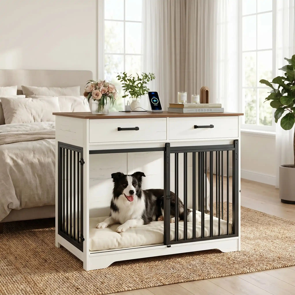 Meuble cage chien - BoisToutou™