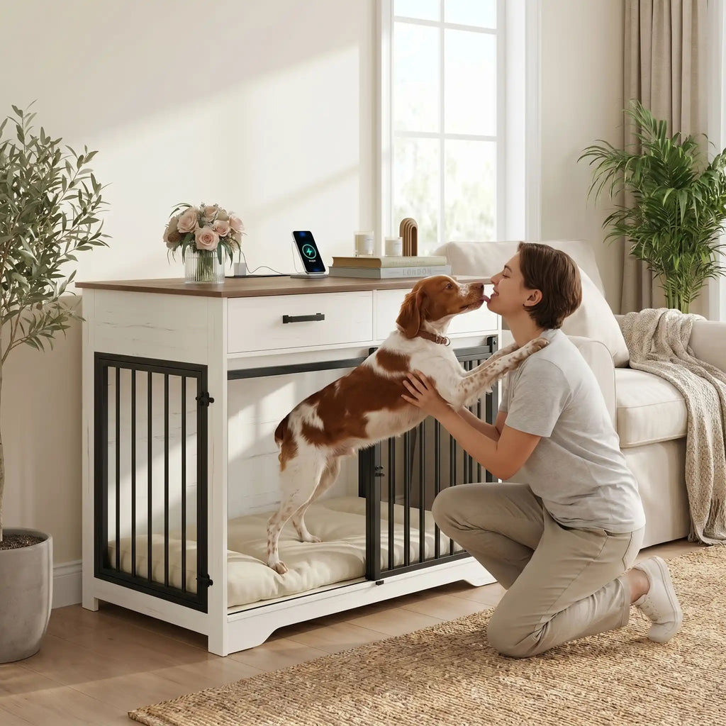 Meuble cage chien - BoisToutou™