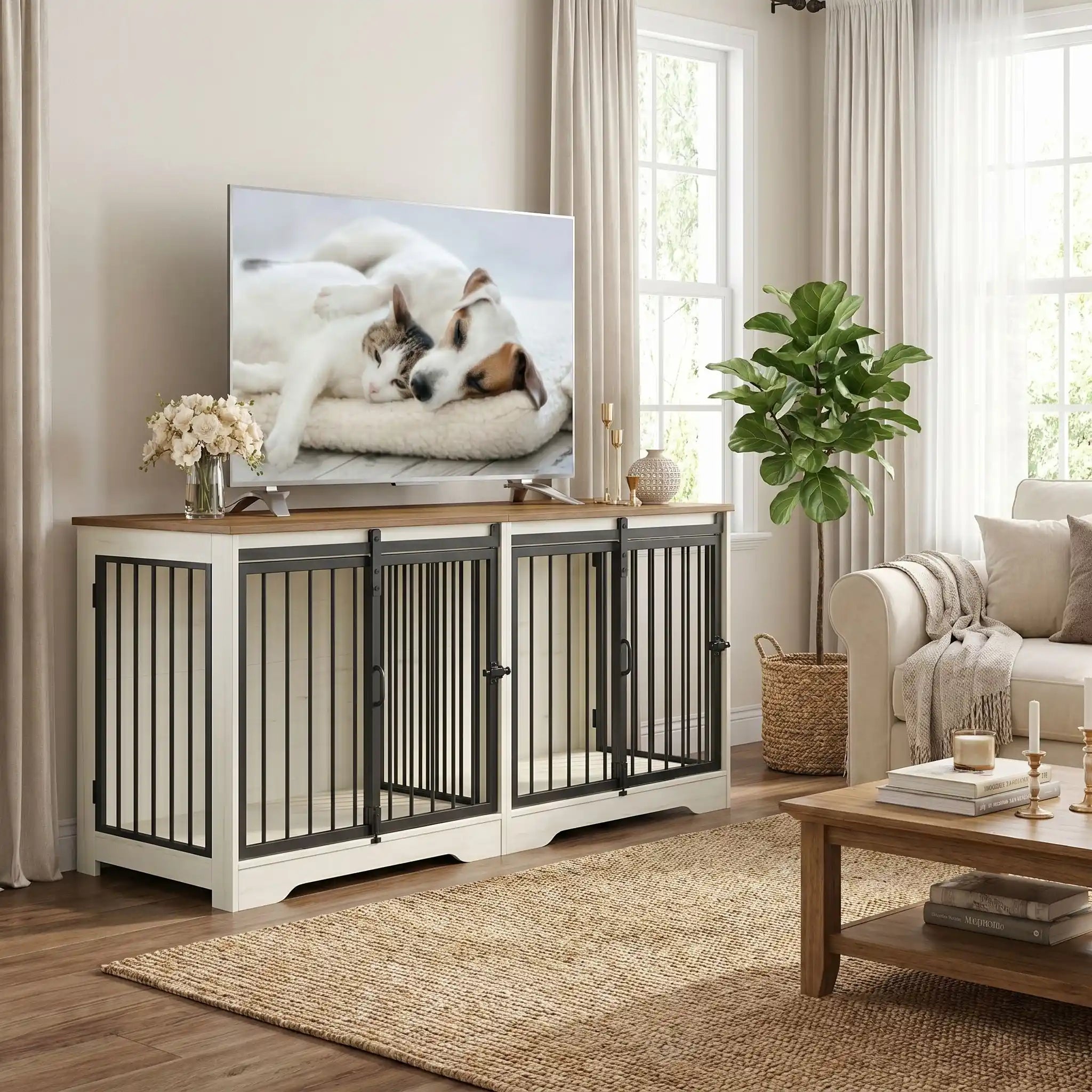 Meuble cage chien - DoubleToutou™