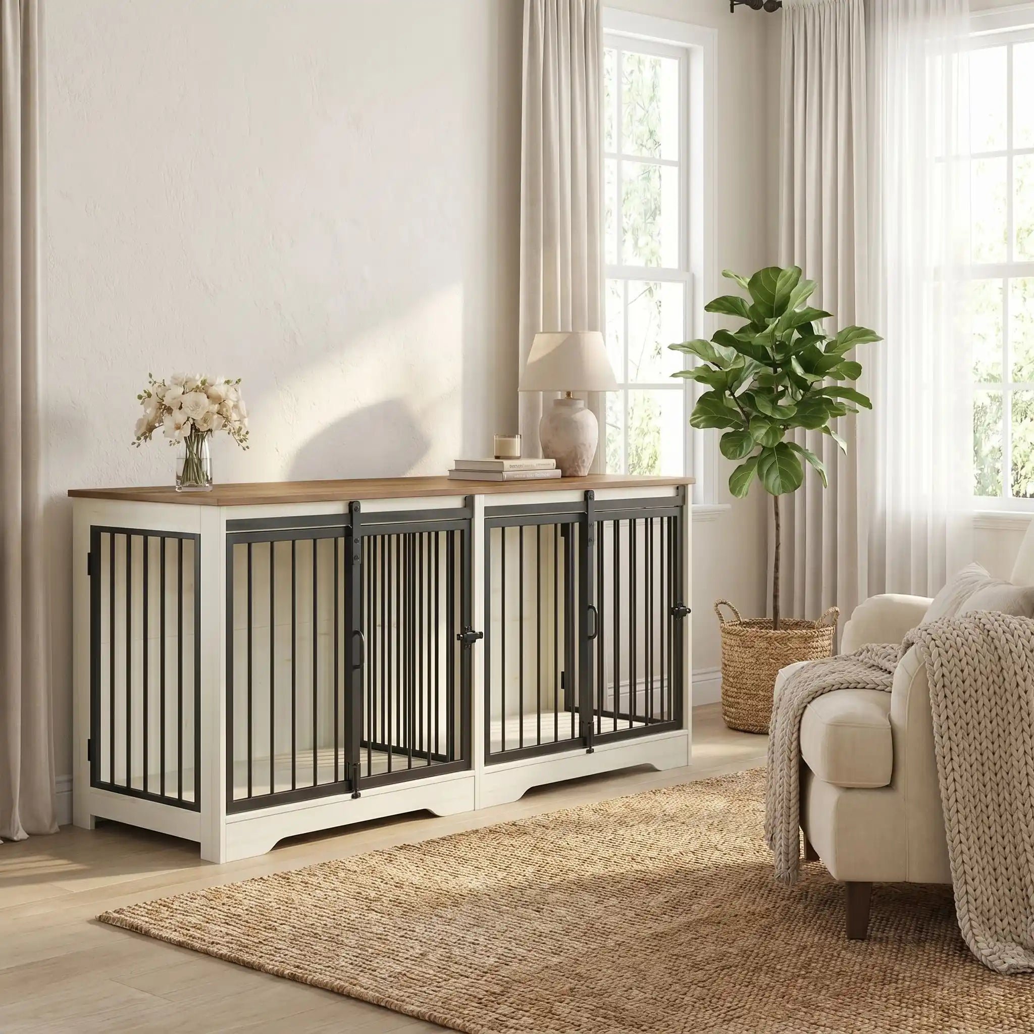 Meuble cage chien - DoubleToutou™
