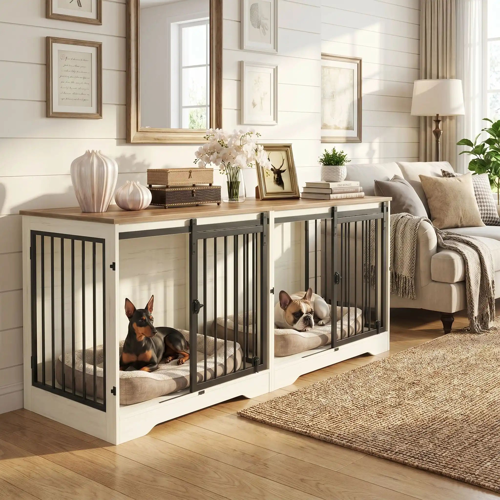 Meuble cage chien - DoubleToutou™