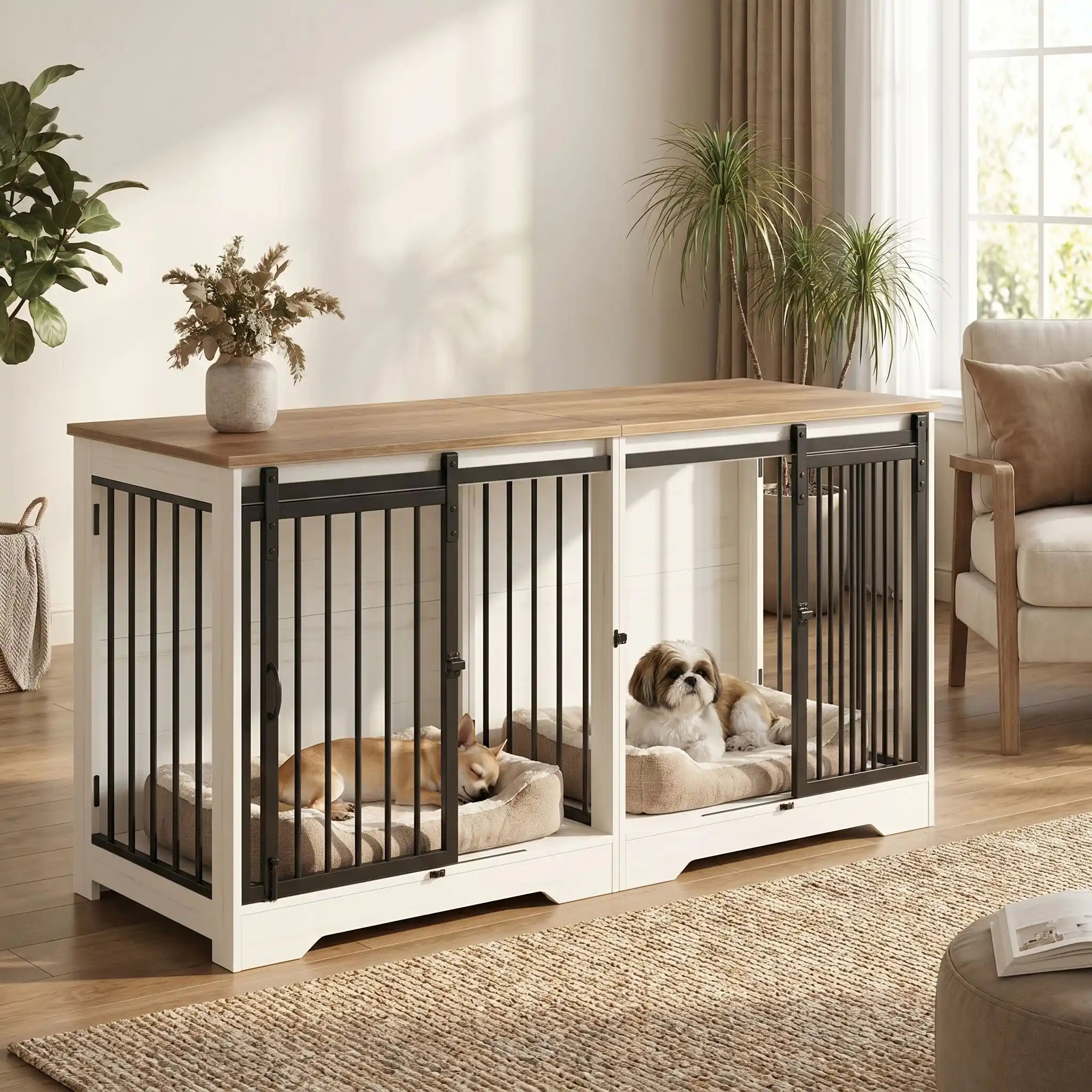 Meuble cage chien - DoubleToutou™