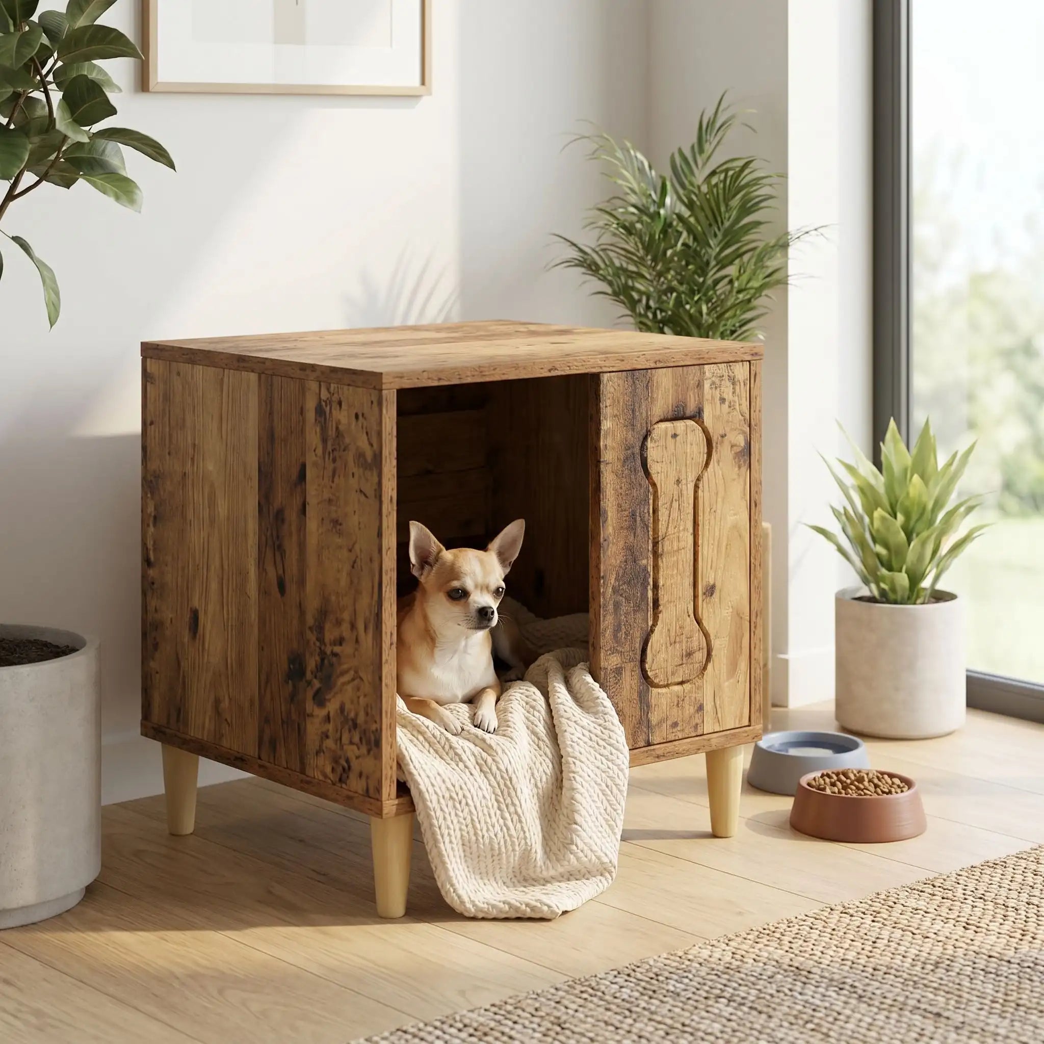 Meuble niche chien interieur - PetitToutou™