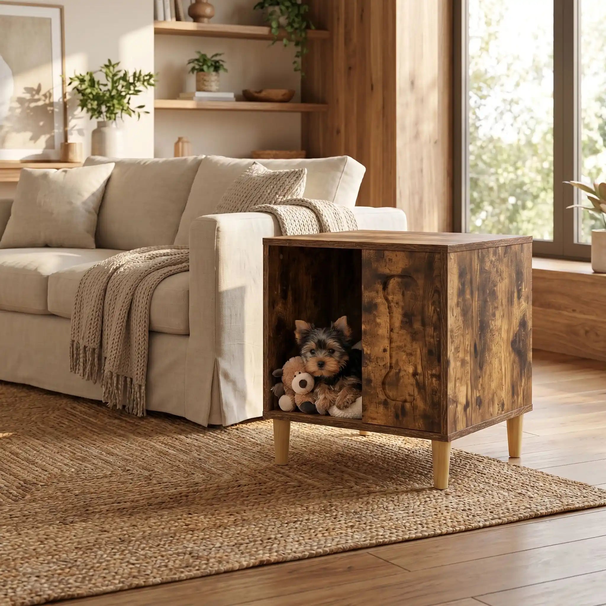 Meuble niche chien interieur - PetitToutou™