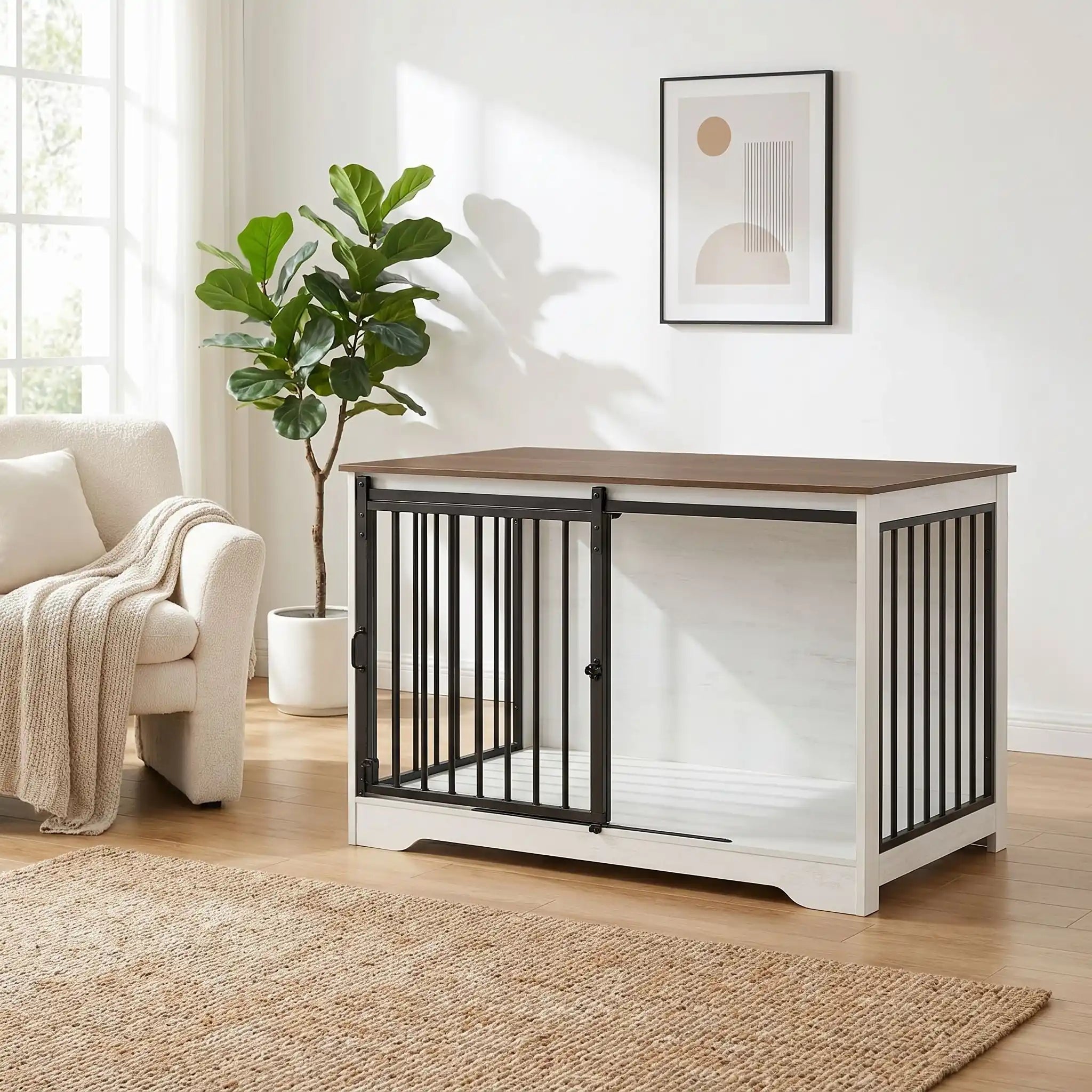 Meuble niche chien interieur - CageToutou™