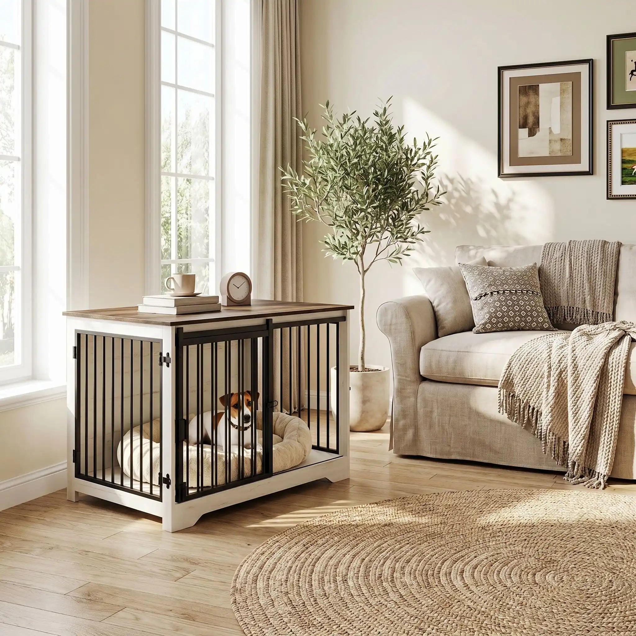 Meuble niche chien interieur - CageToutou™