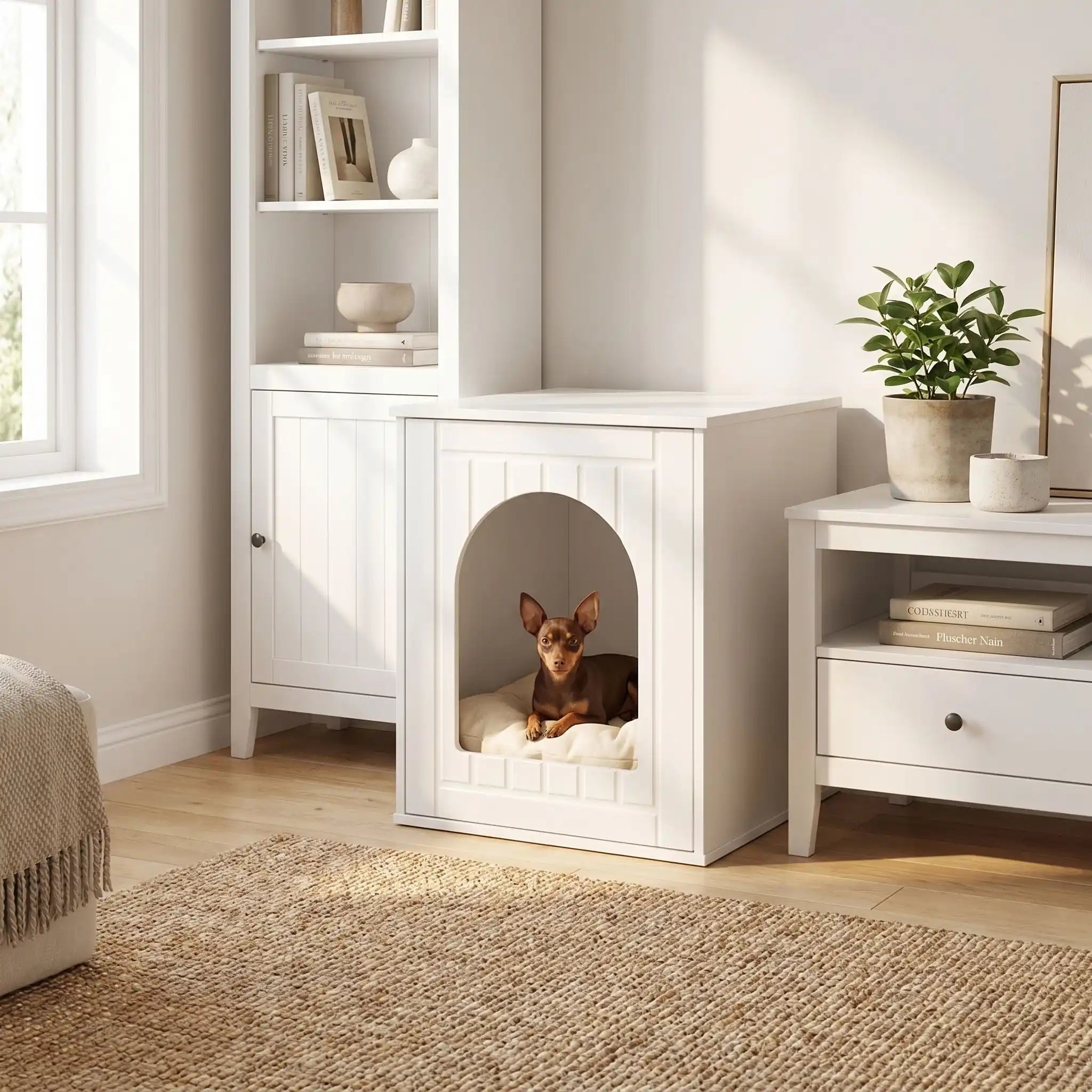 Meuble niche chien intérieur - PetitToutou™