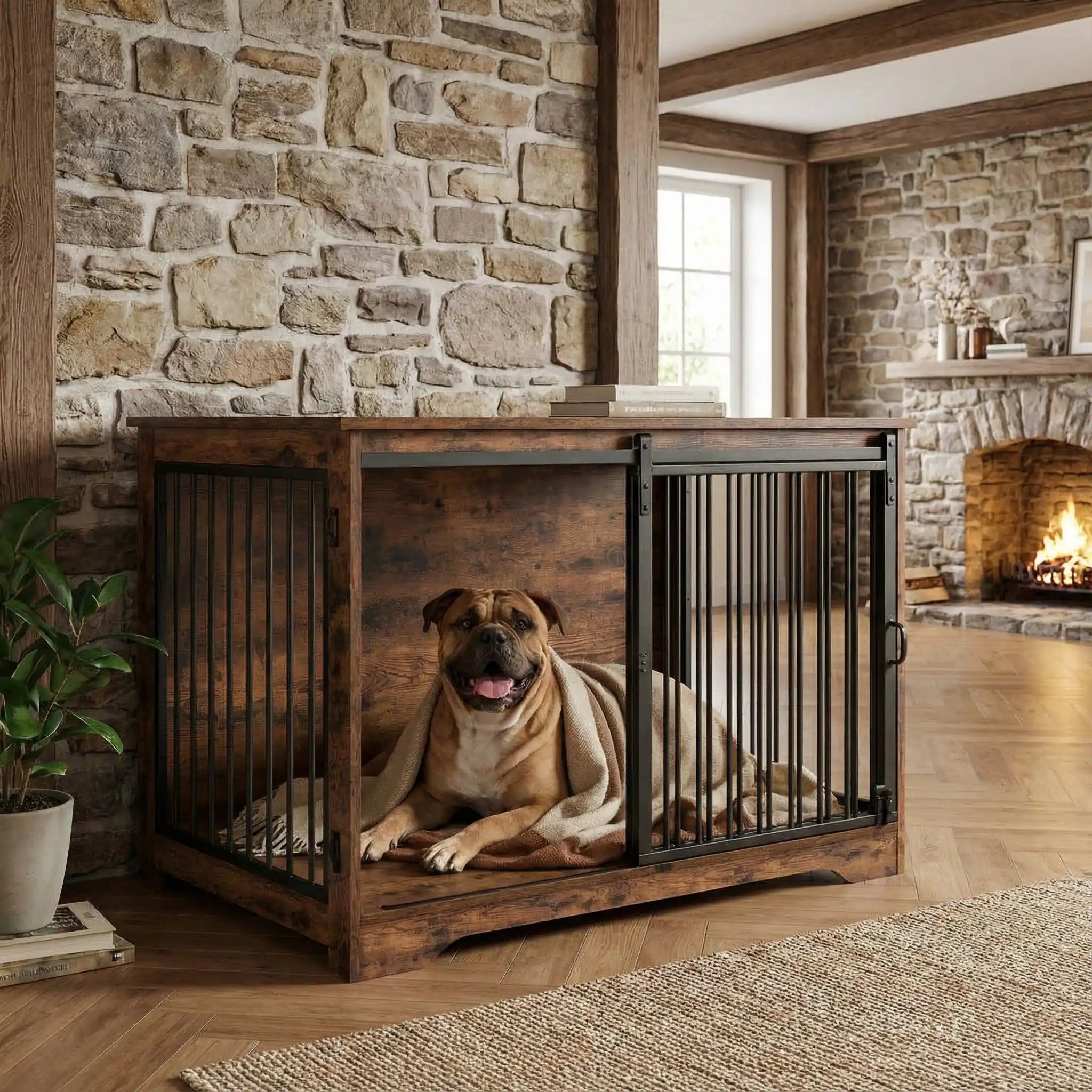Meuble niche pour chien - CageToutou™
