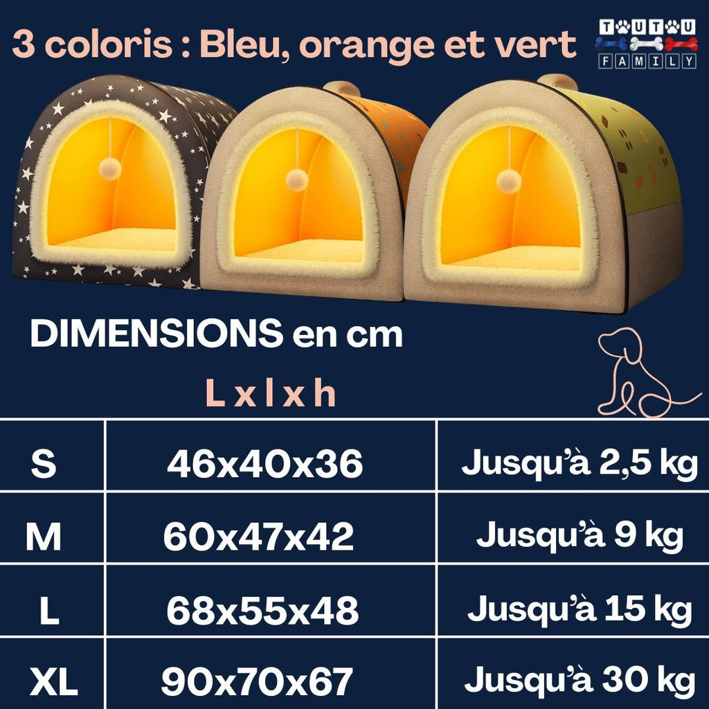 Niche d'intérieur pour chien - PliableToutou™