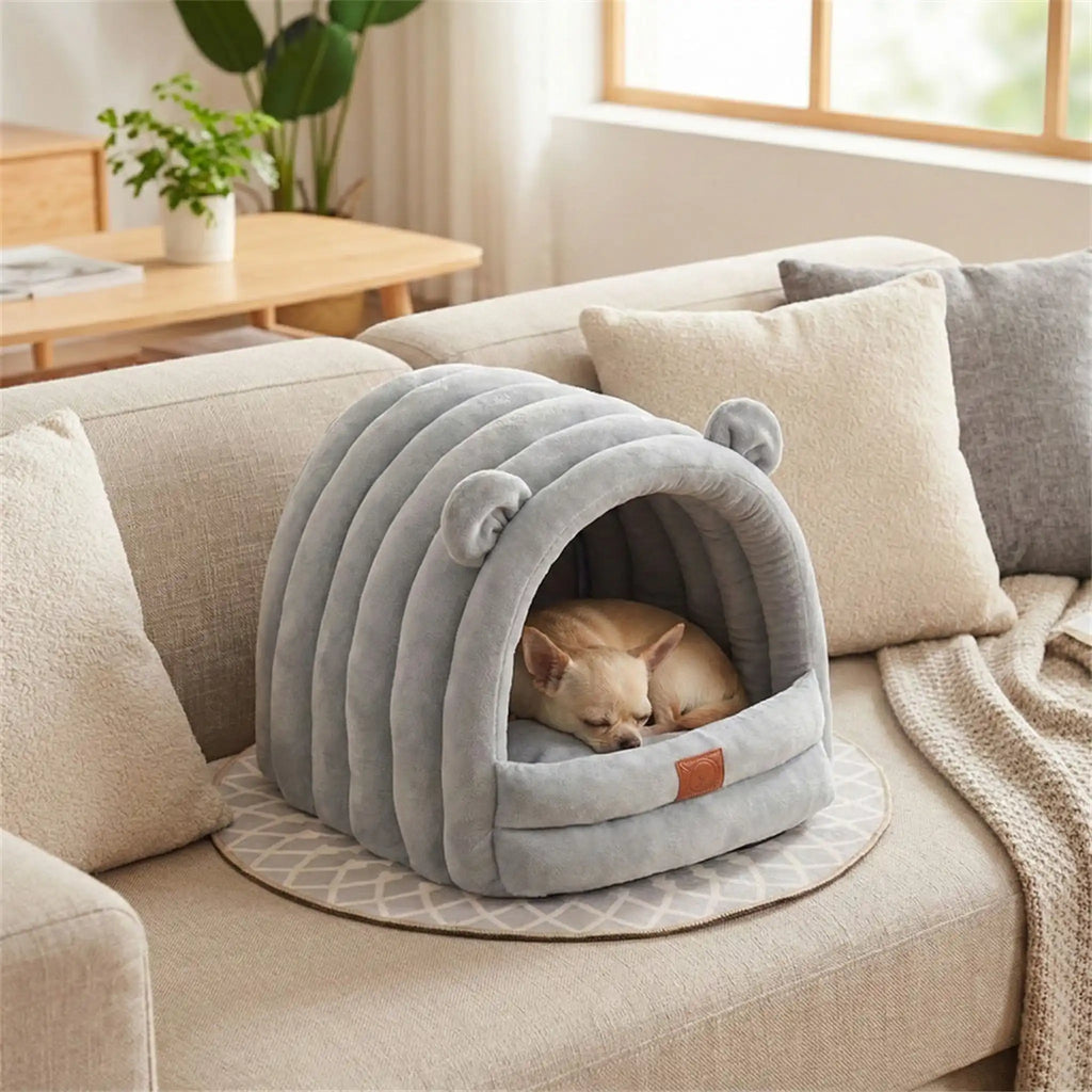 Niche d'intérieur pour petit chien - ChaudeToutou™