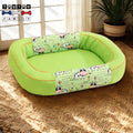 Panier-pour-chien-solide-imperméable-épais-et-lavable-de-couleur-vert-avec-motif-rigolos-avec-rebords-surélevés-coussin-soutien-cou-et-tête-antidérapant-pour-toutes-saisons