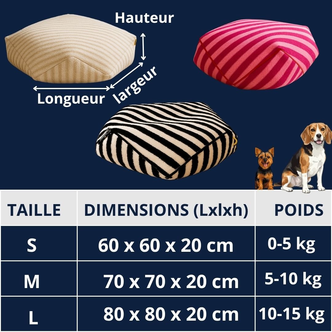 Pouf pour chien - DéhoussableToutou™