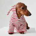 Tee-shirt à Capuche  Rayé Pour Chiens Teckel