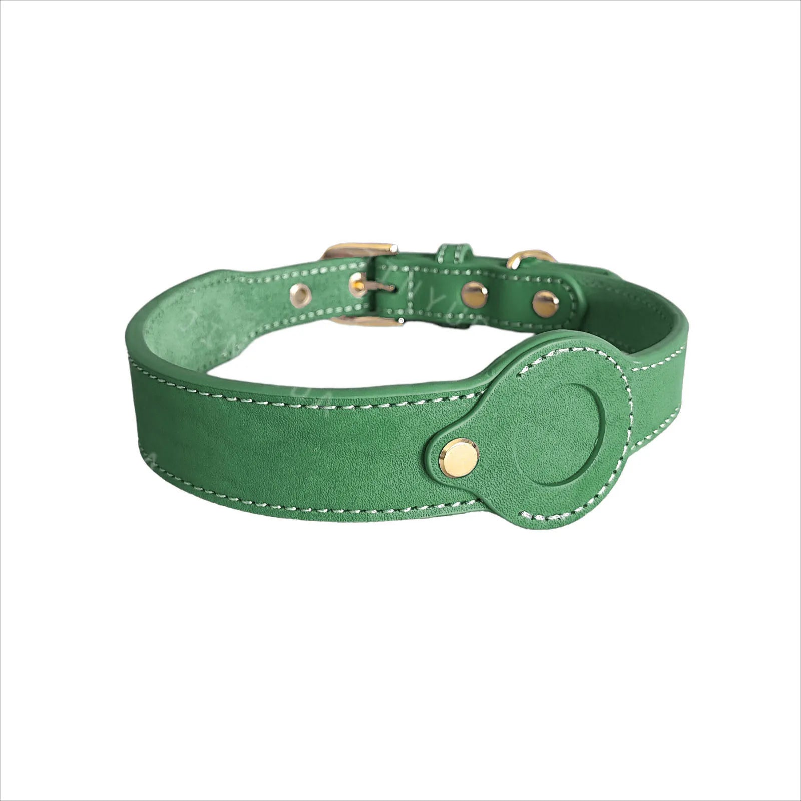 Collier Pour Chien AirTag En Cuir Véritable