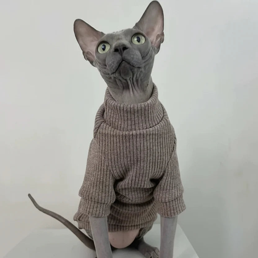 T-Shirt Col Haut Confortable Pour Chat