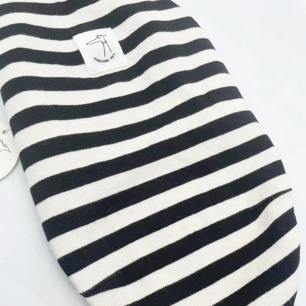 T-Shirt Rayé En Coton Pour Lévrier Et Whippet