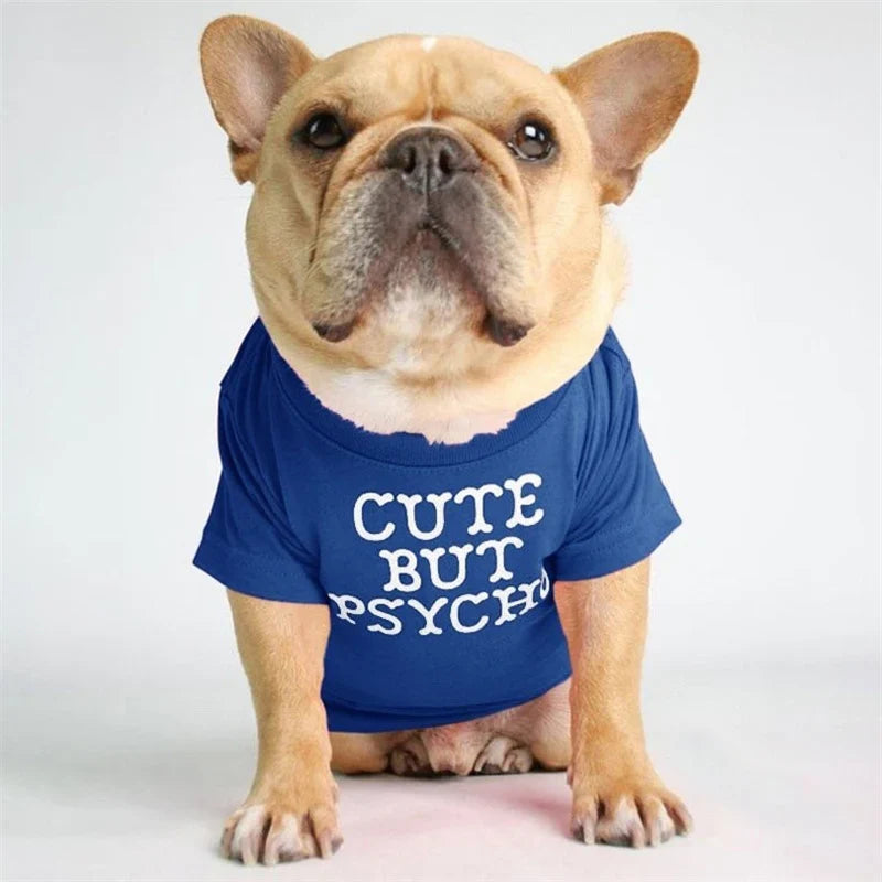 T-Shirt Chien Humour « Cute but Psycho »