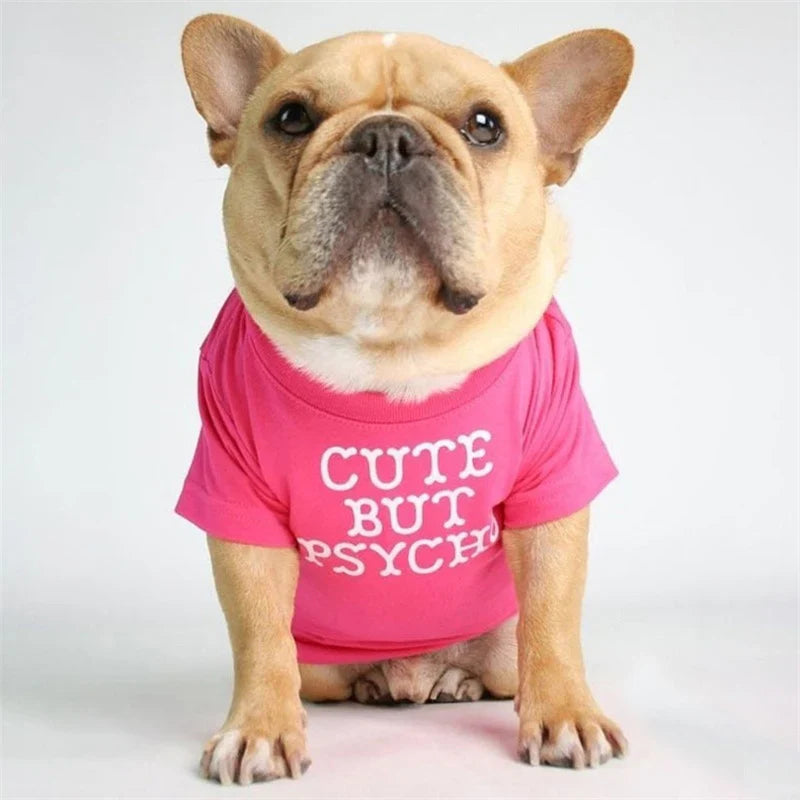 T-Shirt Chien Humour « Cute but Psycho »
