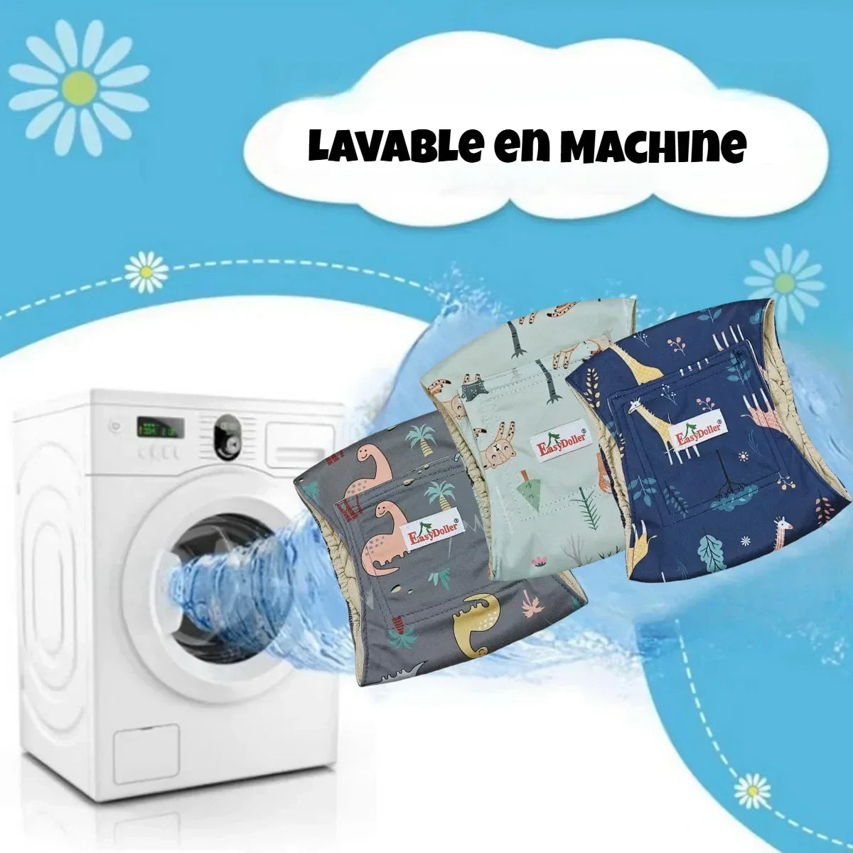 Couche pour Chien Mâle Lavable