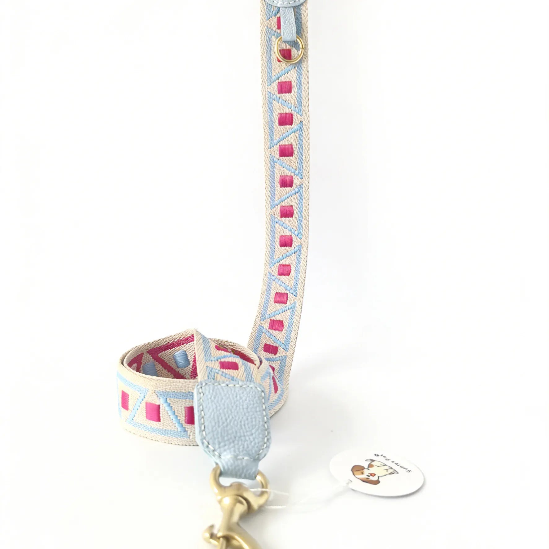 Collier Et Laisse Pour Chien En Cuir Véritable Style Bohème