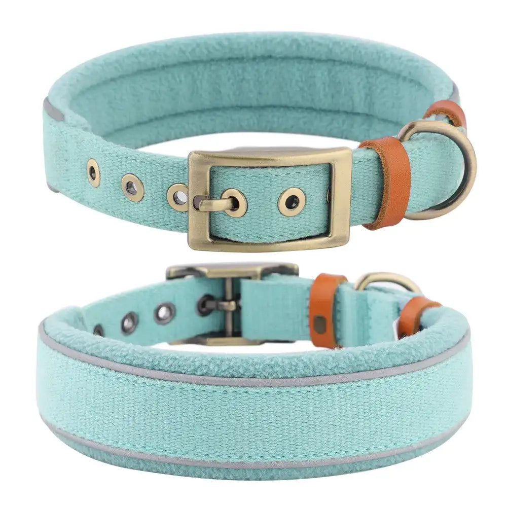 Collier Réglable Réfléchissant En Coton Pour Chien