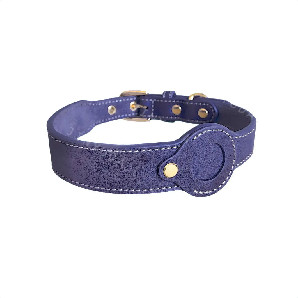 Collier Pour Chien AirTag En Cuir Véritable