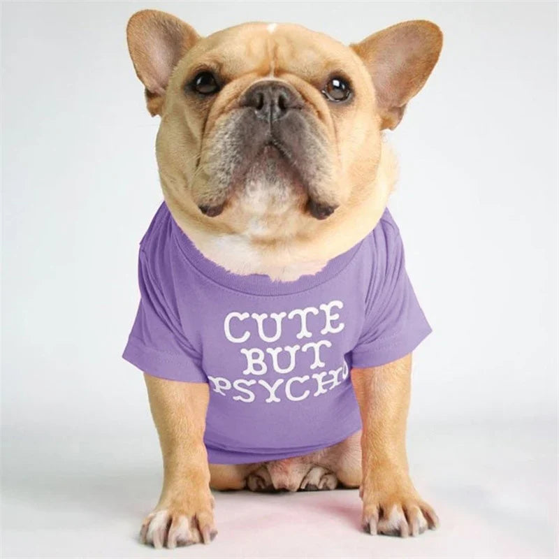 T-Shirt Chien Humour « Cute but Psycho »