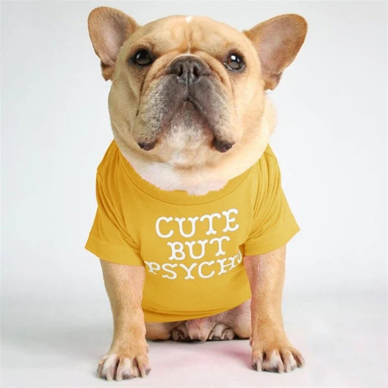 T-Shirt Chien Humour « Cute but Psycho »
