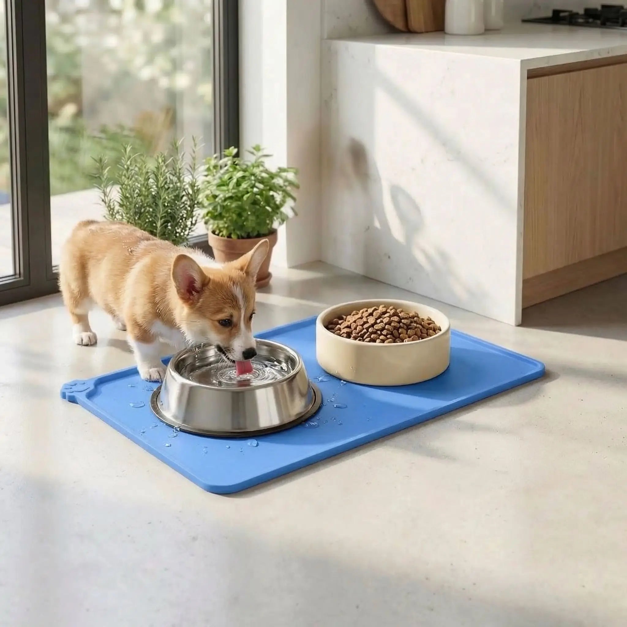 Tapis pour gamelle chien - CleanToutou™