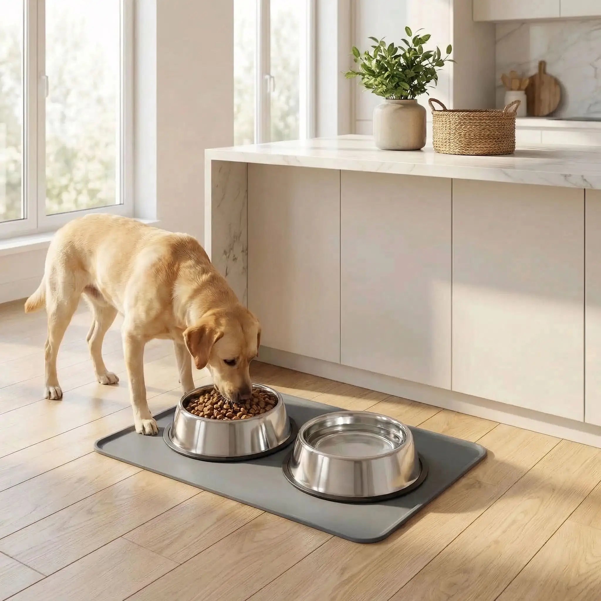 Tapis pour gamelle chien - CleanToutou™