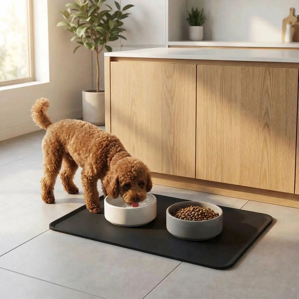 Tapis pour gamelle chien - CleanToutou™