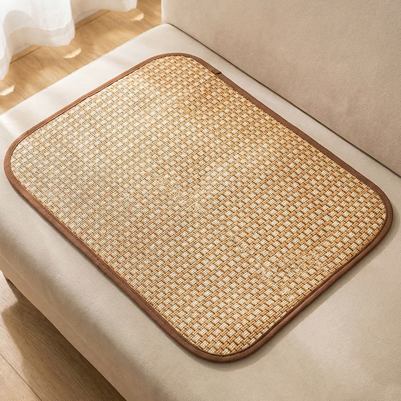 Tapis rafraichissant chat design rotin