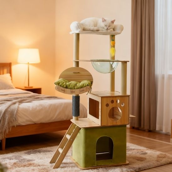 Arbre à chat bois naturel