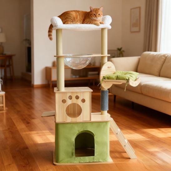 Arbre à chat bois naturel