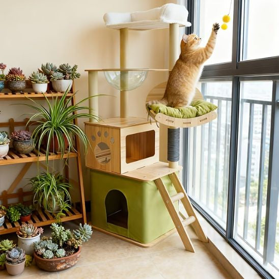 Arbre à chat bois naturel
