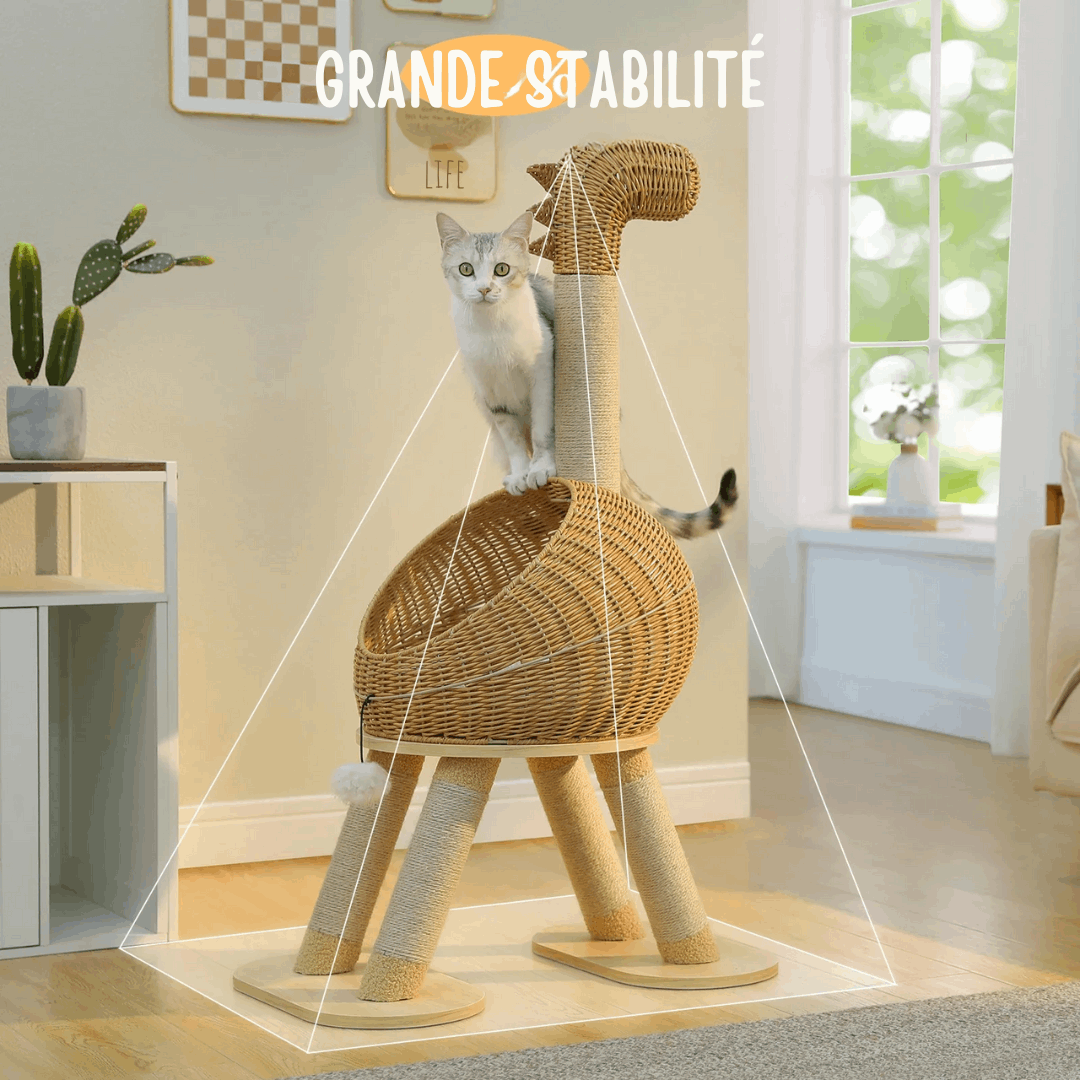Arbre À Chat Dinosaure En Sisal Et Rotin
