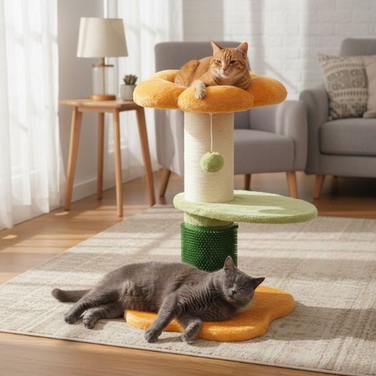 ARBRE A CHAT FLEUR | Design Coloré